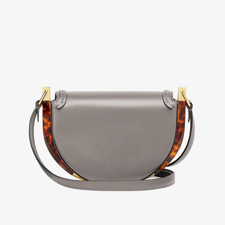 Cheap Grey Calf In Fendi Bag ROMA Moonlight Leather Logo 0725